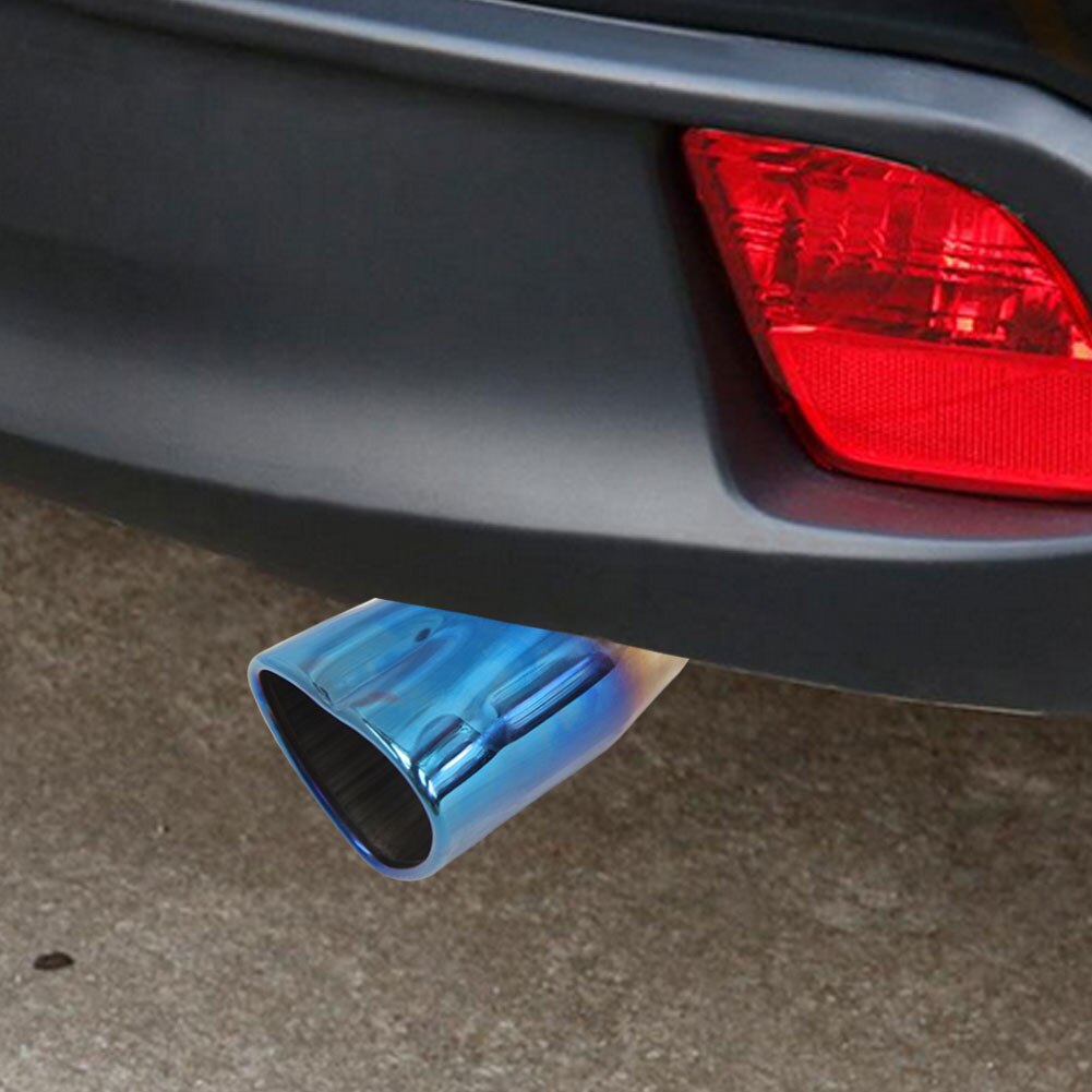 Universal Exhaust Tail Pipe Muffler 2.5 inch ID Inlet Bolt-on Heart Edge Exhaust Muffler Tail Pipe Tip Cover Car Styling