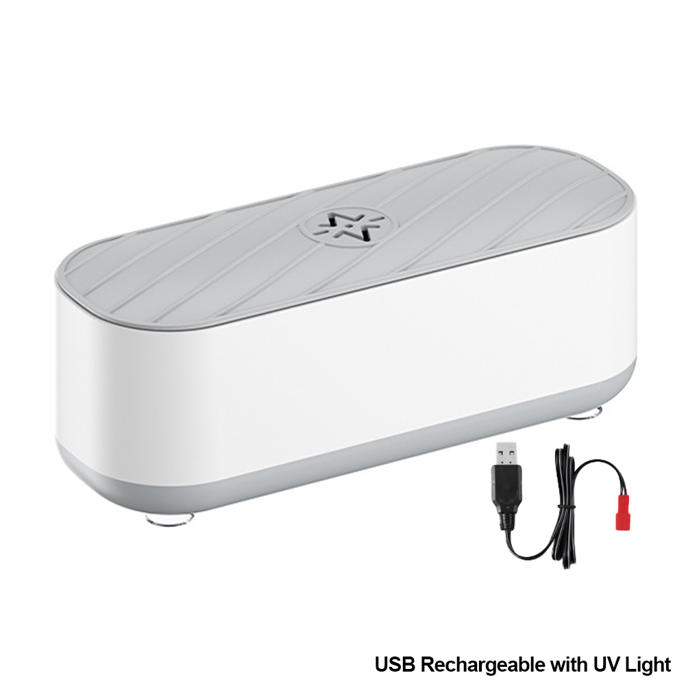Máquina de limpieza por ultrasonidos recargable por USB, limpiador de lavado por vibración de alta frecuencia, limpiador de gafas y joyería: YELLOW