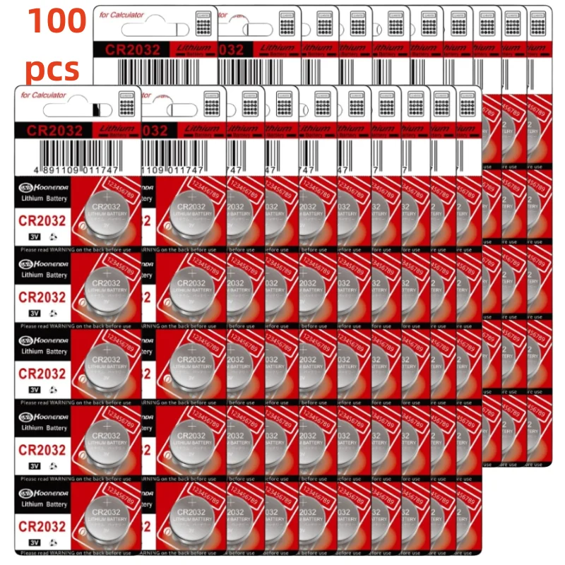 Bateria de célula tipo moeda de lítio cr2032 de 10-100 peças-bateria de botão de 3v para eletrônicos, remotos, balanças, dispositivos médicos (sem halógenos): green