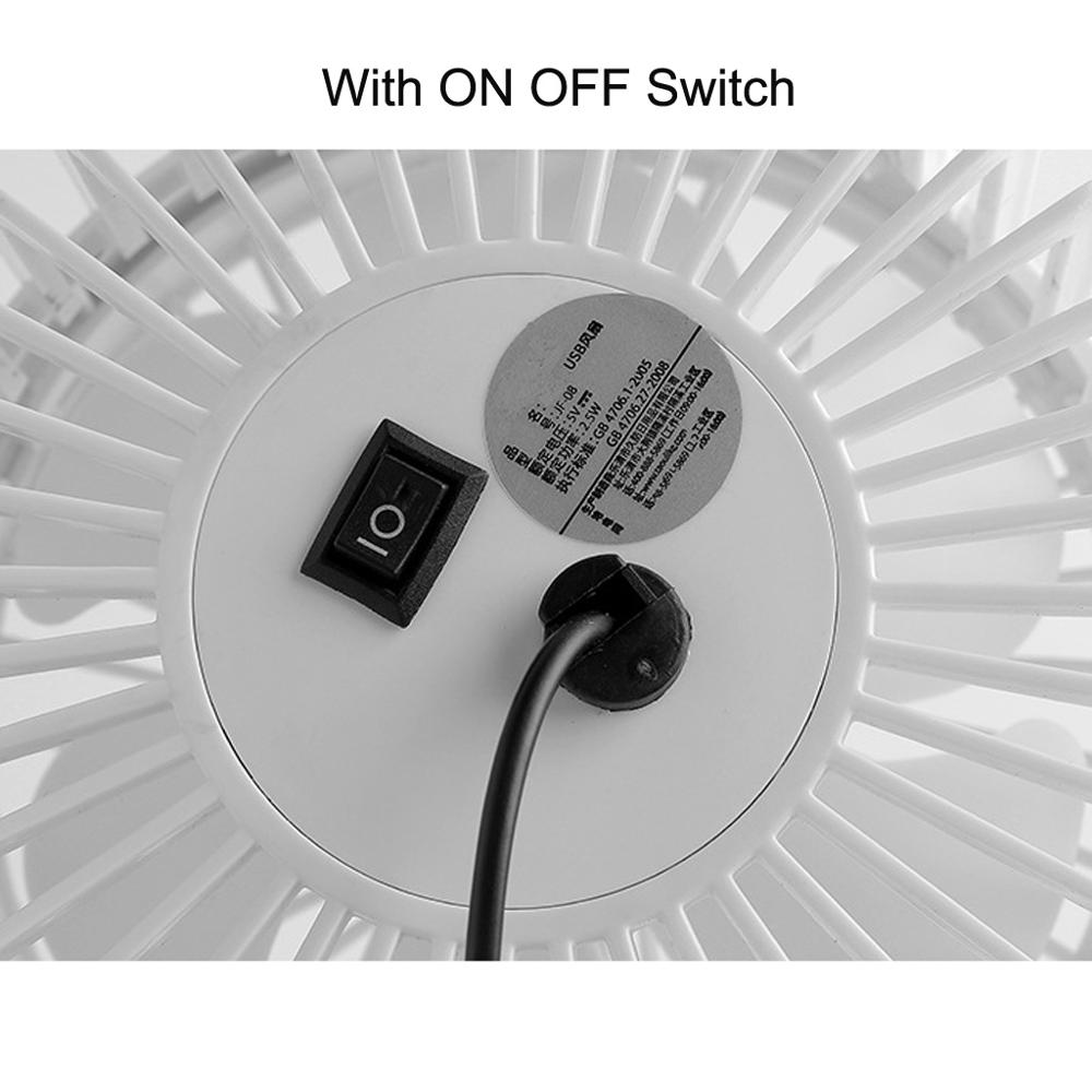 USB Powered 5 Inch Portable USB Desk Fan with ON OFF Switch Personal Cooling Fan for Home Office Table Desktop Outdoor