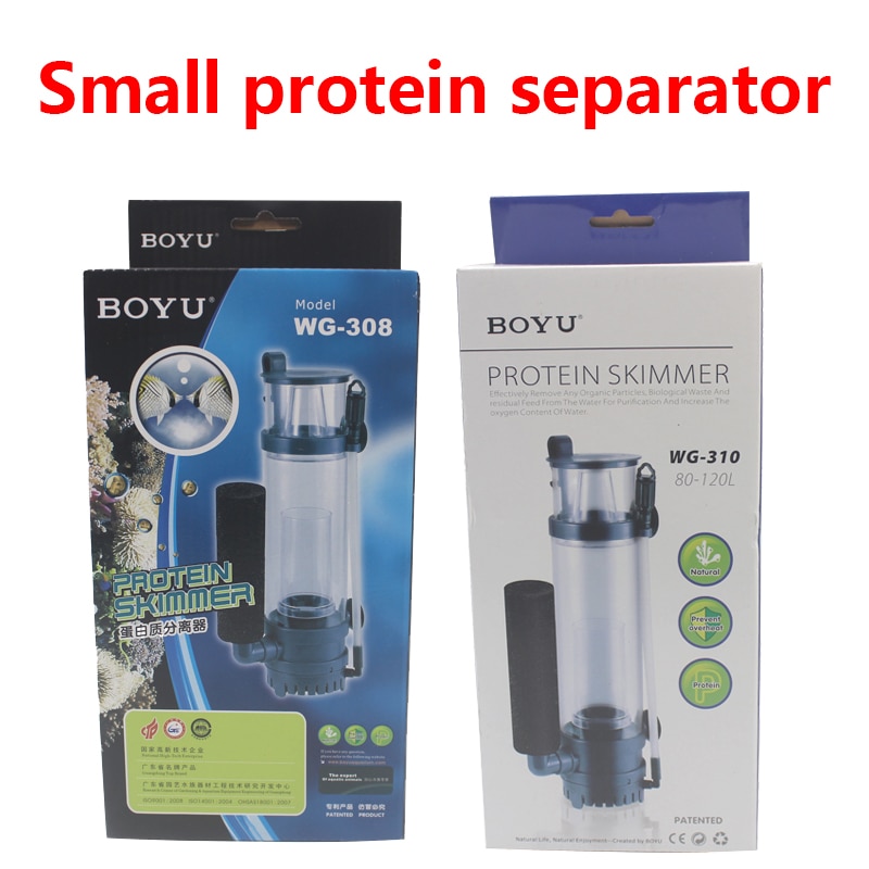 Protein splitter vand protein skimmer pumpe 100-150l marine saltvand akvarie tilbehør 220v wg -308 6w /  wg -310 8w