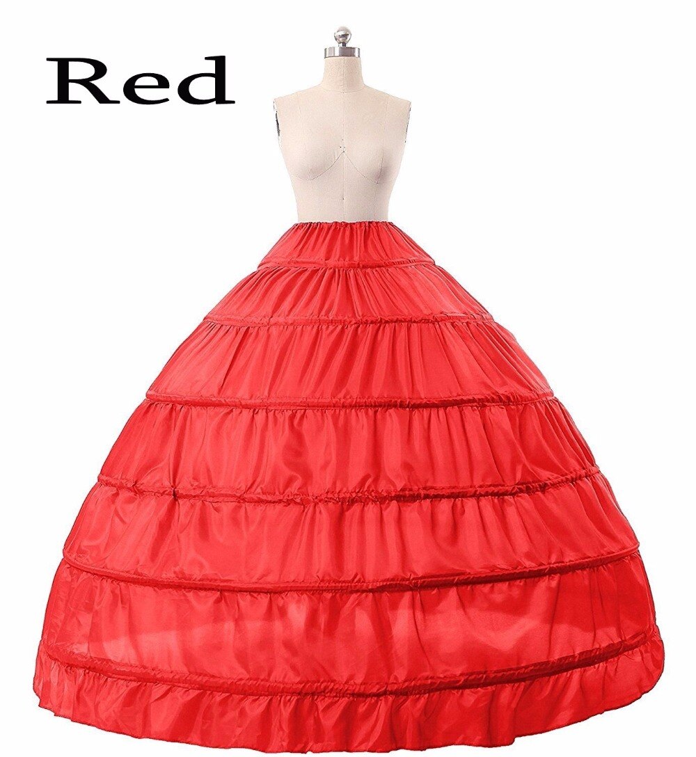 Bridal Petticoat 6 Hoops Ball Gown Petticoat Crinoline Slip Underskirt Bridal Prom Dress Petticoat Purple Red Blue Big Petticoat