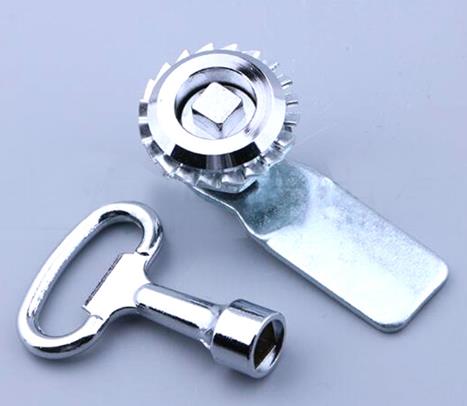 1 set Zinc Alloy MS705 Triangular lock Gas Meter Lock Key Gas Electric Meter Box Latch Cam Locks Drawer lock: Four-corner lock