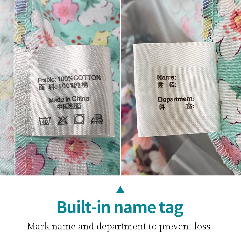 high cotton unisex cartoon print nurse hat adjustable scrub cap beauty salon nursing work cap pet shop lab cap