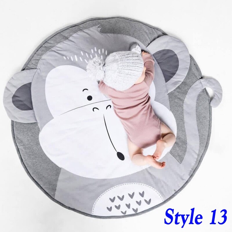 150CM Animal ours renard Lion dessin animé motif bébé jouer tapis antidérapant ramper tapis couverture enfants jouets sac de rangement accessoires Photo: style 13