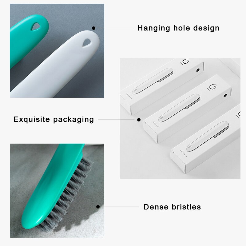 Skobørste plastik hængekolv børstehåndtag bærbar vaskebørste husholdningsrengørings tilbehør skopleje børste værktøj