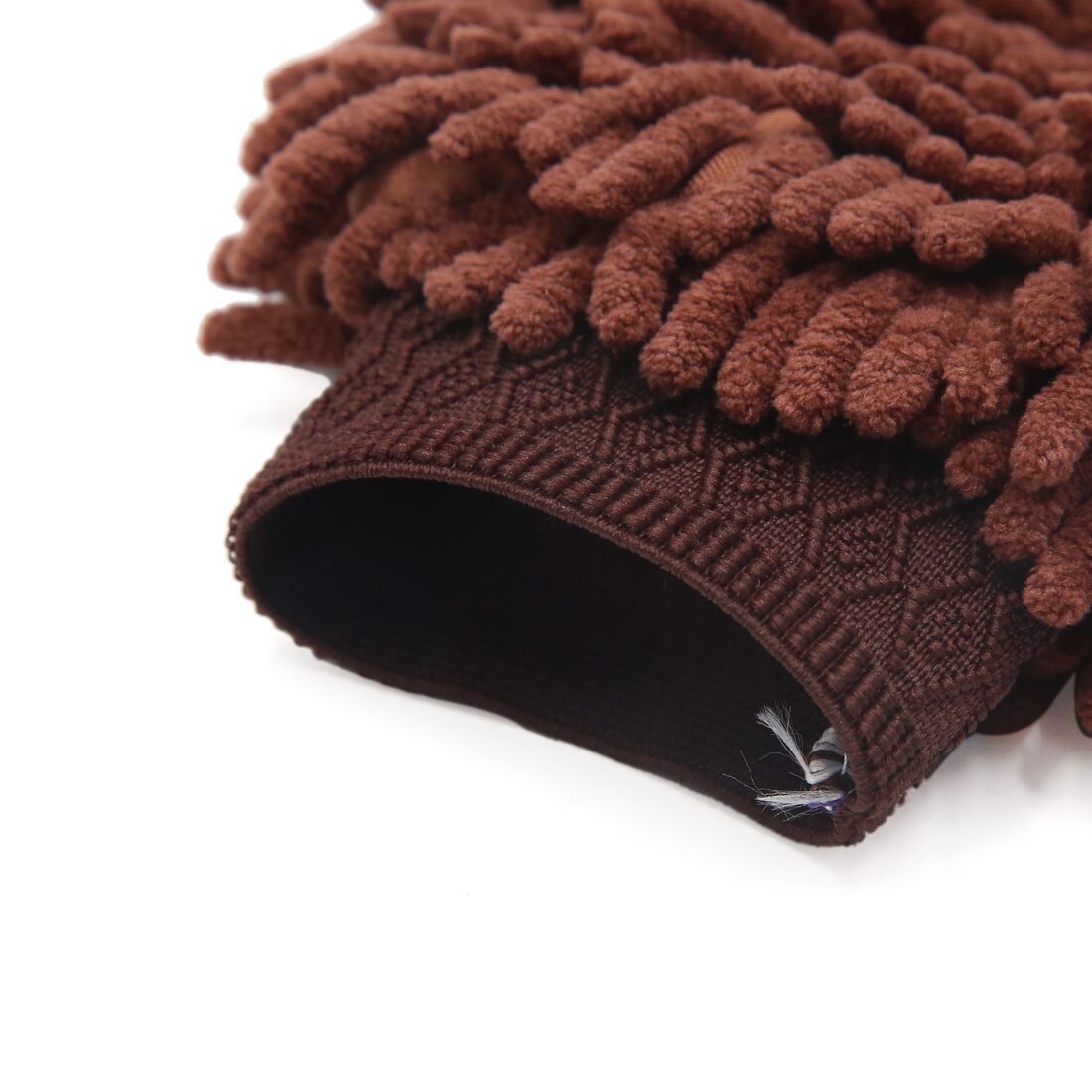 UXCELL Mikrofaser Chenille Waschen Fausthandschuh Handschuh Heimat Küche Auto Fahrzeug Staub Reinigung Handschuh Braun