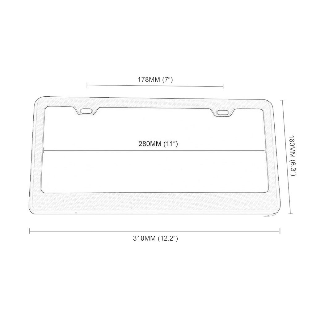 Auto Nummerplaat Frame 100% Koolstofvezel Nummerplaat Frame Voor Ons Regelgeving Canadese Auto Nummerplaat Frame