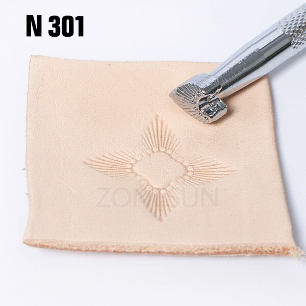 ZONESUN leather embossing kit Carving Printing Tool DIY Manual Leather Craft Stamps Art Pattern Leather Stamping Printing Tools: N301