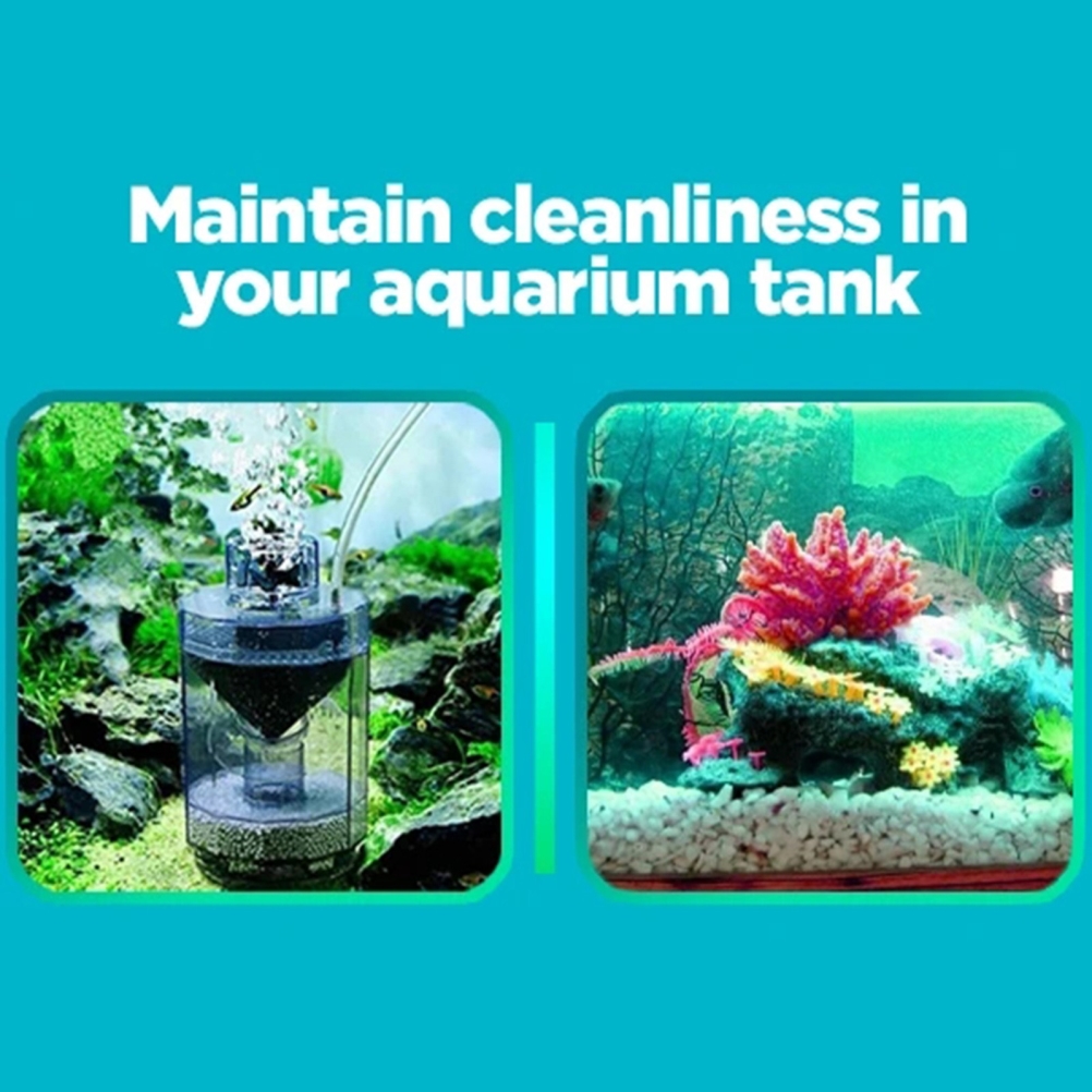 Colector de excrementos de peces, herramienta de limpieza de acuario con filtro automático, recolector de residuos de pecera, 1