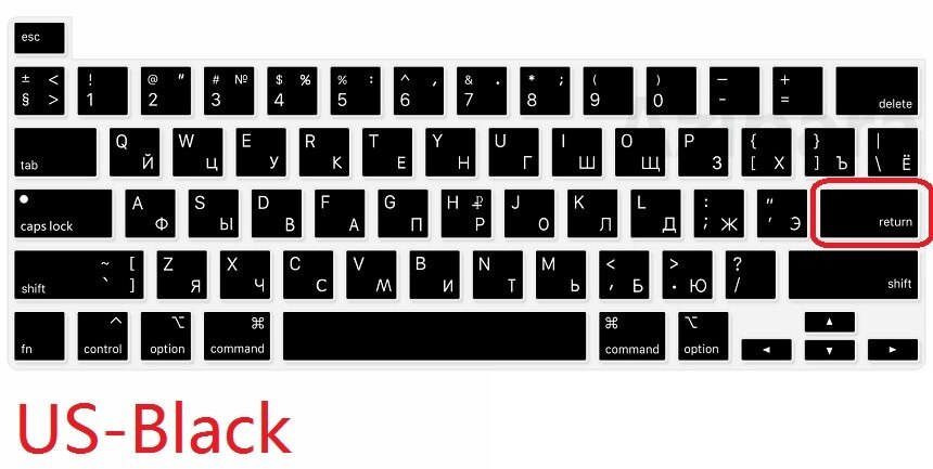 Weiche EU UNS für Macbook Profi 13 A2251 A2289 Russische Tastatur Abdeckung Silizium Für Macbook Profi 13 Russische tastatur Haut: uns-Schwarz
