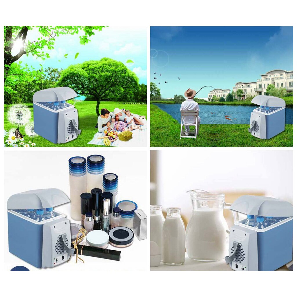 7.5L Mini Car Fridge Car Refrigerator Cooler Warmer Box Portable Car Fridge 12V for Home Office