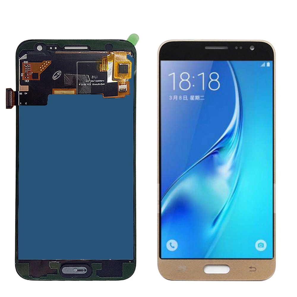 SZMUGUA SM-J320FN/F/M/H/DS pour Samsung Galaxy J3 J320 écran LCD + écran tactile J320F J320FN J320H J320M ajuster la luminosité: gold without Frame
