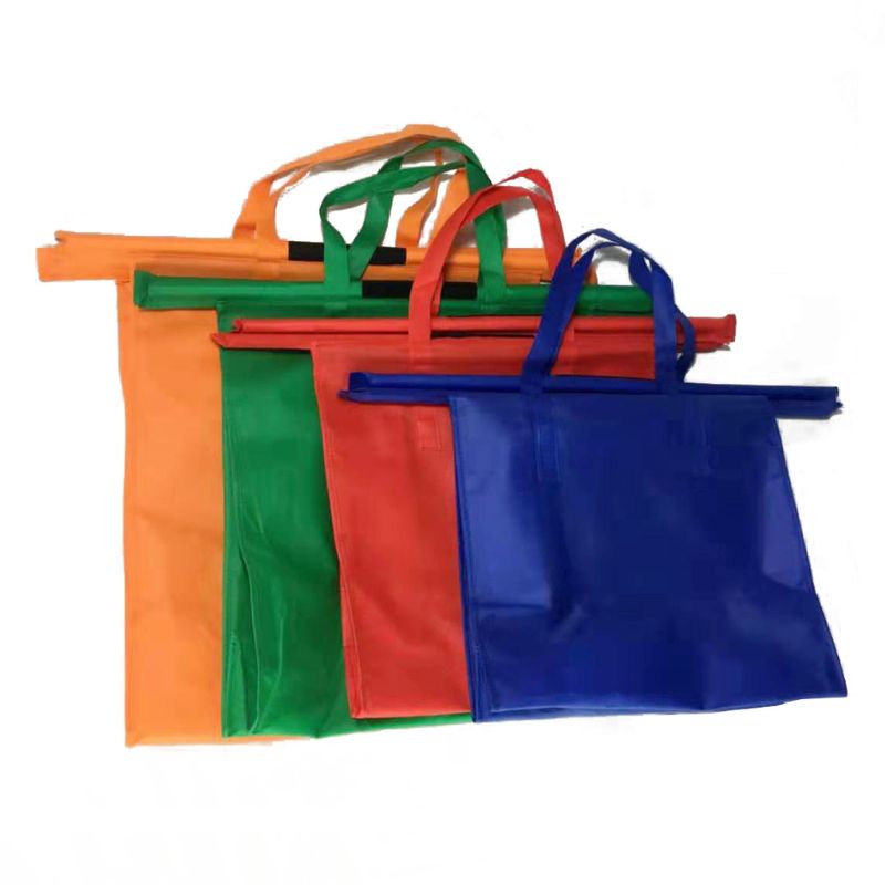 4- pack herbruikbare trolleytas boodschappentas voor winkelwagen of koude boodschappen 517d: A