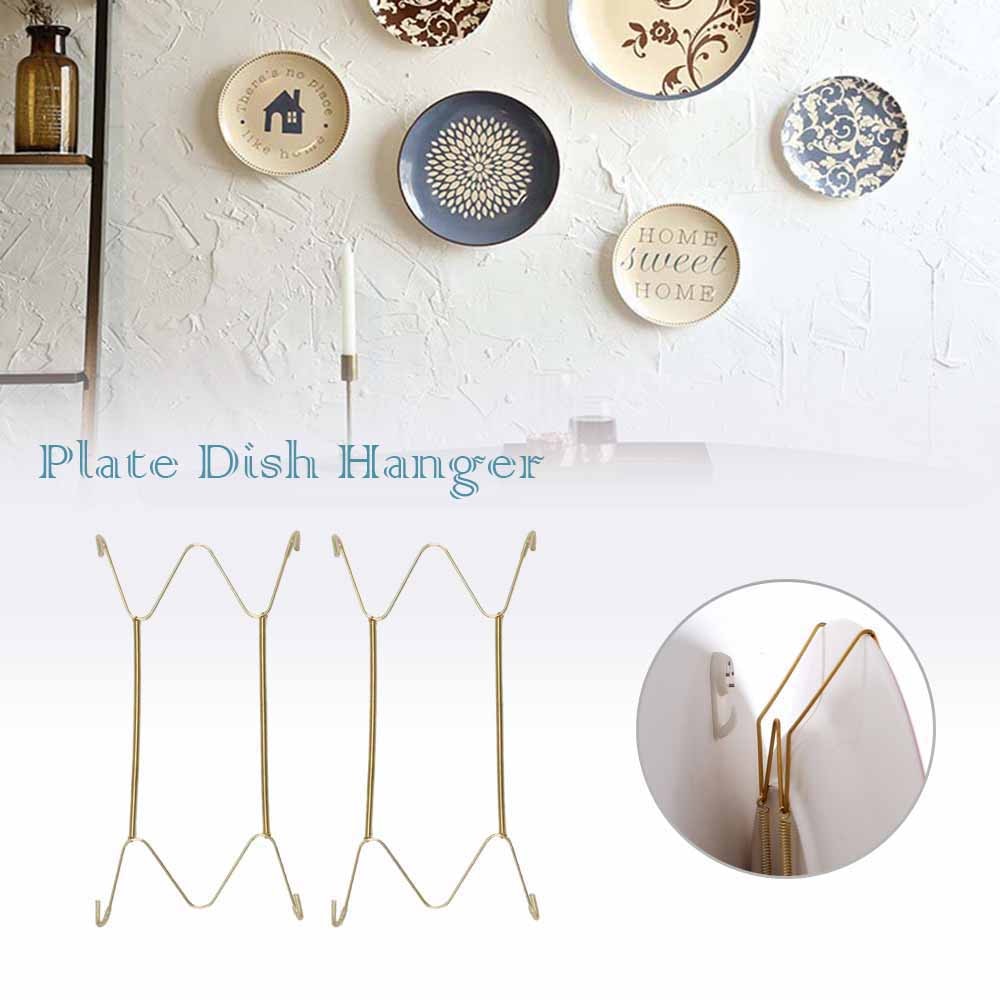Colgador de platos de pared, tipo W, gancho Invisible para decoración del hogar, 6/7/8/10/12/14/16 pulgadas