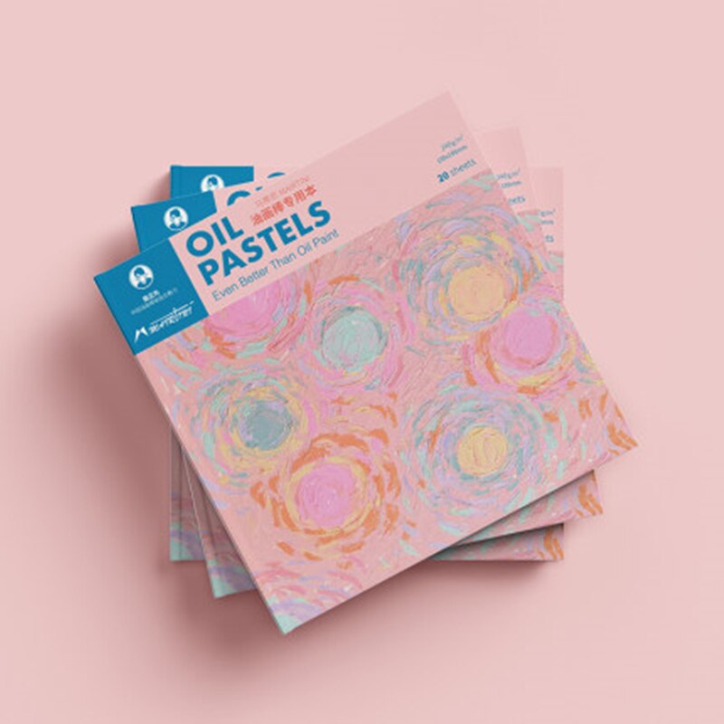 Vara de pintura a óleo, papel especial para pintura, 195x195mm, quadrado, papel suave, 240g, materiais de arte