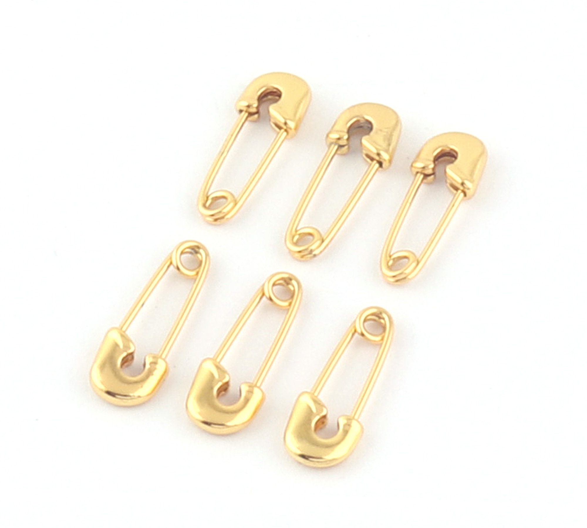 Gold Safety Pins Small Kilt Safety Pins Broochs Charm Holder Apparel Accessories DIY Sewing 21mm 20pcs