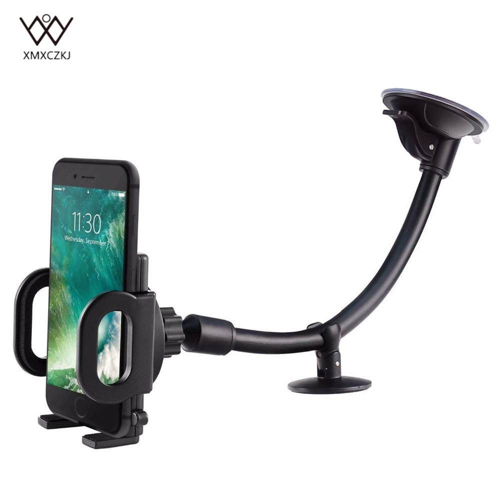 Auto Mount Houder Universele Voorruit Dashboard Flexibel Lange Arm Auto Telefoon Mount Houder met Een Touch voor 3.5-6 inch Telefoon