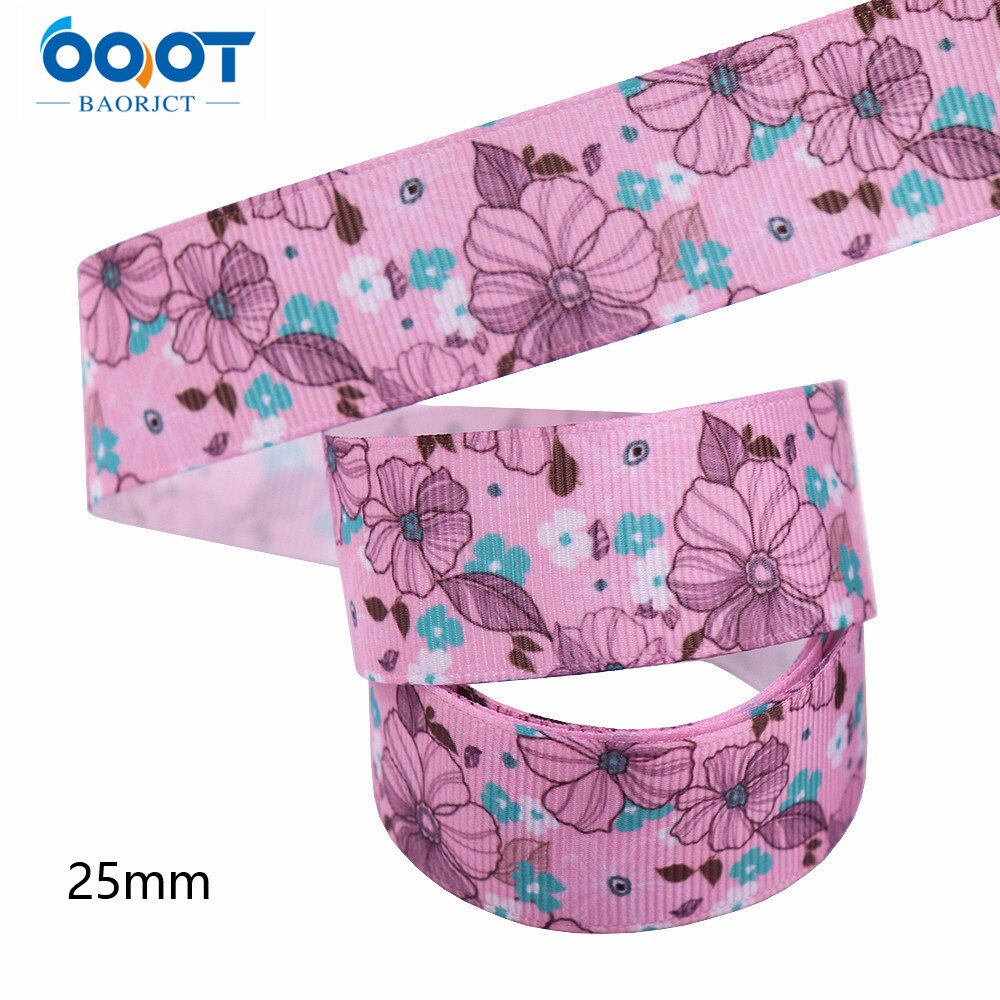 Flower Thermal Transfer Printed Grosgrain Ribbons,25mm 10Yards M-211111-2103 Wrap Bow Cap DIY Accessories Decorations: M-211111-2106