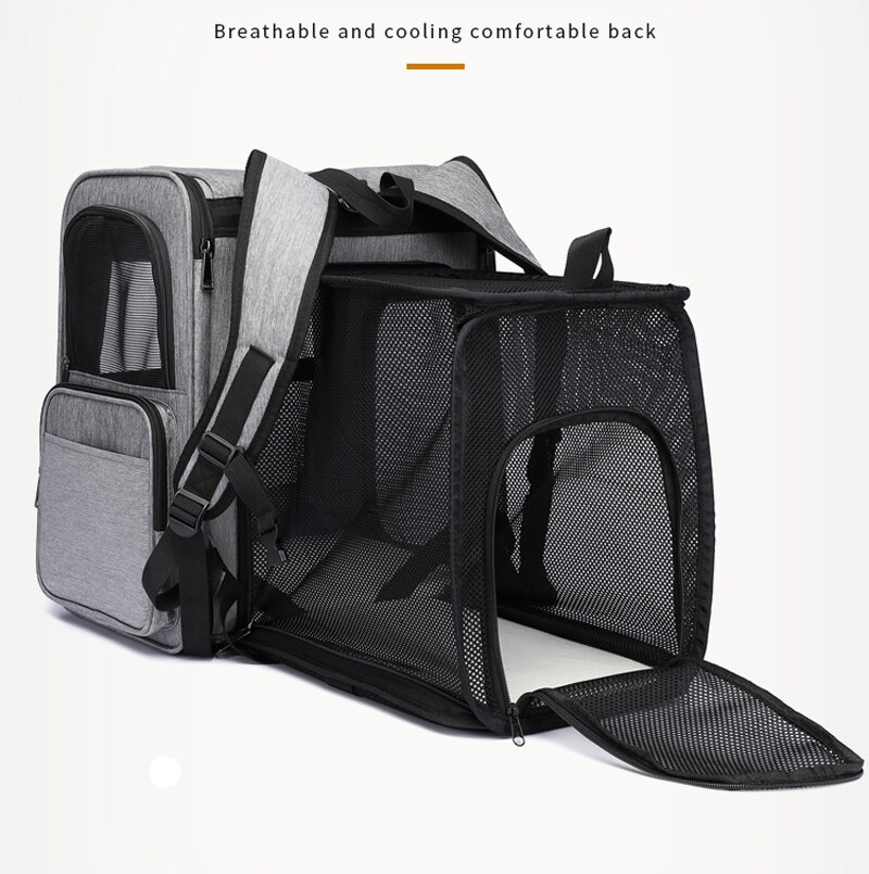 Mochila De Transporte para gatos, bolsa grande y plegable de malla transpirable, para perros pequeños y medianos, transpirable, para mascotas