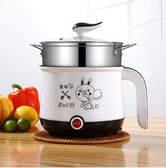 Electric Mini Rice Cooker 1.8L Non-stick Cooking Machine Single/Double Layer Portable Multifunction Electric Rice Cooker ZM1031: A-1