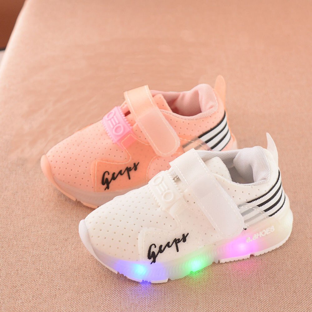 Børn sneakers efterår småbørn sport løb baby sko drenge piger led lysende sko sneakers sapato infantil børn lys op sko