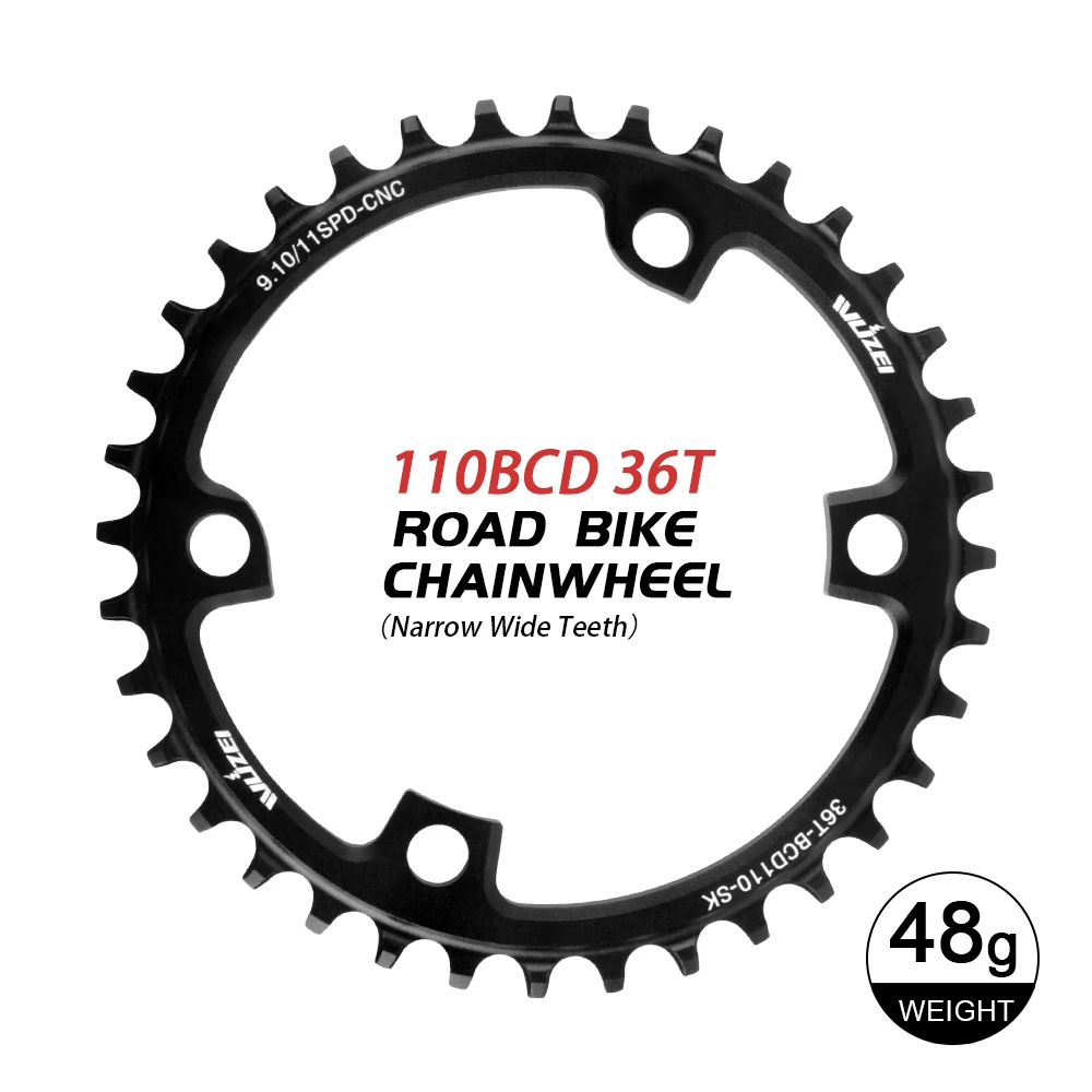 110 plato de bicicleta de carretera bcd para Shimano 105 platos r7000 r8000 r7100 r8100 r9200 4700 5800 6800 dura ace 110bcd rueda de cadena: Blanco