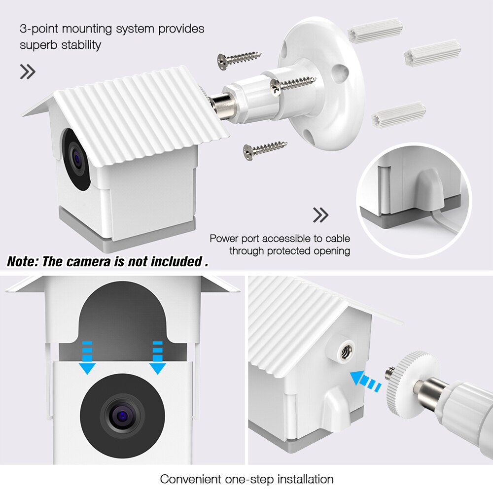 Wyze Camera Wall Mount Bracket Mount with Weather Proof Cover Case for WyzeCam and iSmartAlarm Spot Camera Anti-Sun Protection