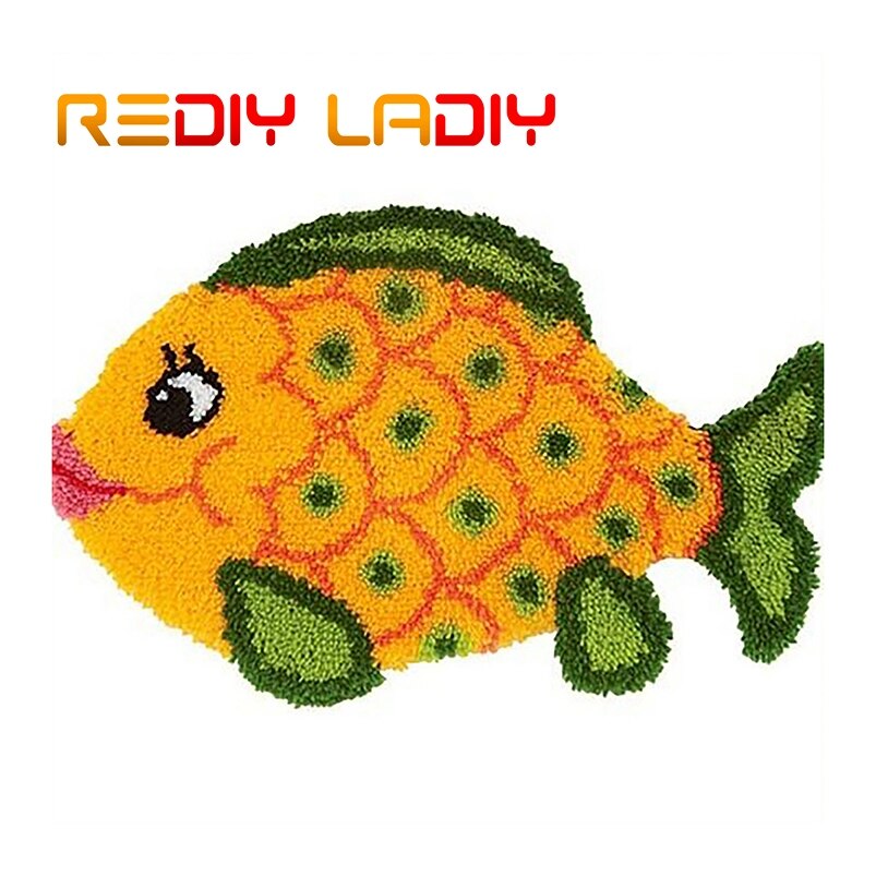 Latch Hook Rug Kits Crocheting Carpet Rug Puppy Girl Dog Acrylic Yarn Pre-Printed Canvas Cushion Mat Crochet Tapestry Sofa Decor: ZD665