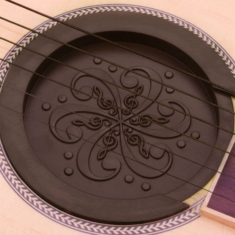 Silicone acústico guitarra soundhole capa de som fraco buffer plug guitarra acessório k43e
