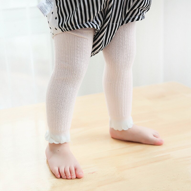 Baby Broek Fles Kant Effen Kleur Baby Negen Punten Panty