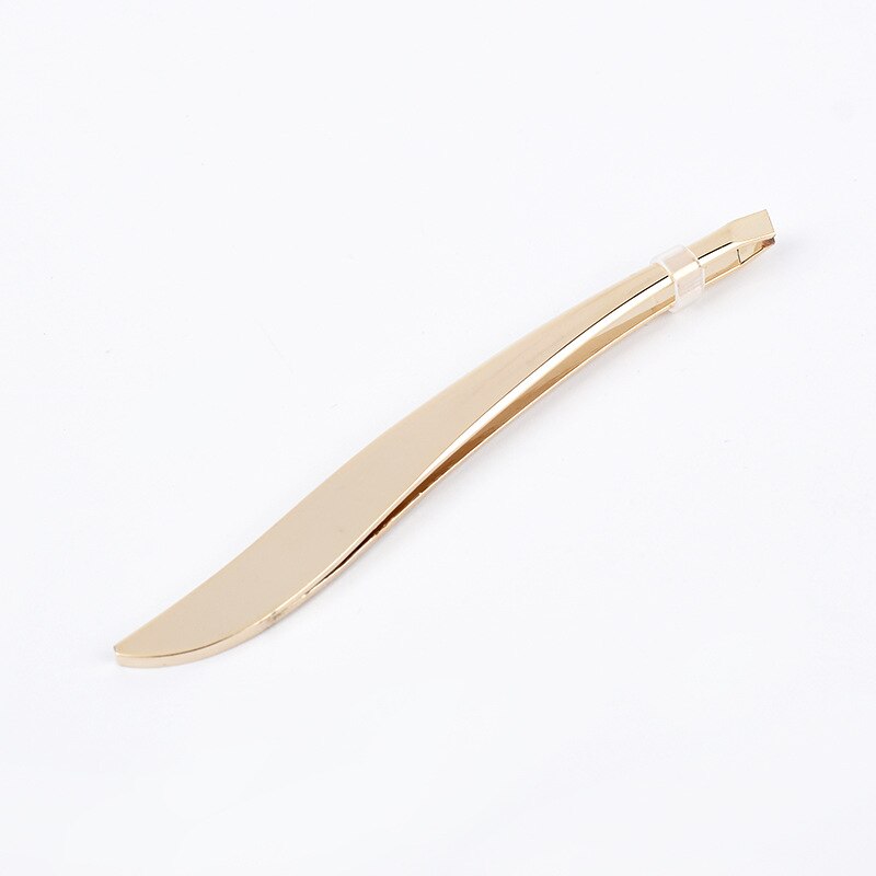 1Pc Colorful Stainless Steel Tweezer Eyebrow Eyelash Clips Slanted Puller Face Nose Hair Remover Banana Makeup Tool: B