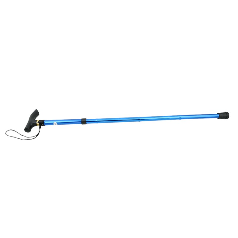 Walking Stick Hiking Trekking Poles Trail Ultralight 4 Section Adjustable Canes Aluminum Alloy Folding Walking Sticks: Blue