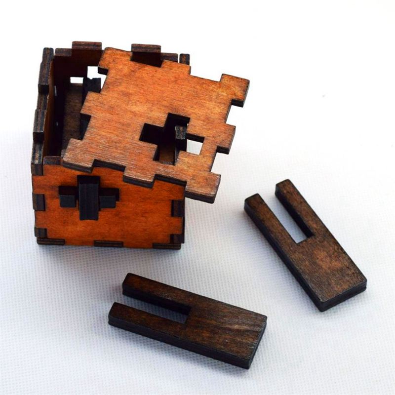 Drewniana zabawka ligence chińska gra łamigłówka 3D puzzle IQ dla dzieci dorosłych (M)