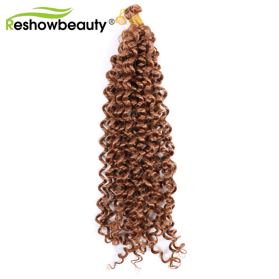 Hair Extension Water Wave Hair Bulk 14 inch 100g/piece Crochet Synthetic Braiding Hair Crochet Braids Hair Reshowbeauty: #30