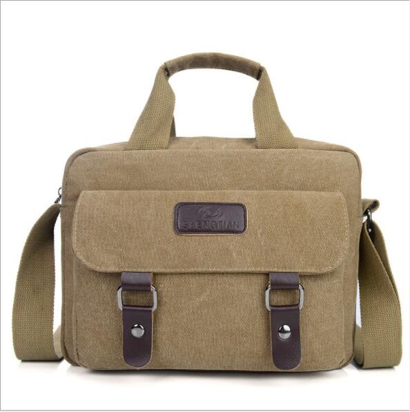 Homme fourre-tout taille croisée grande capacité épaule Messenger sac décontracté Vintage toile sac mallette