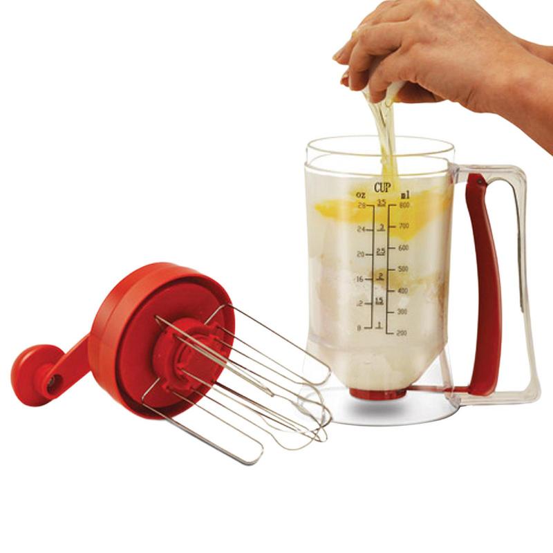Separador de masa para tortitas, dispensador de masa con función de agitación, manual, para hornear, DIY