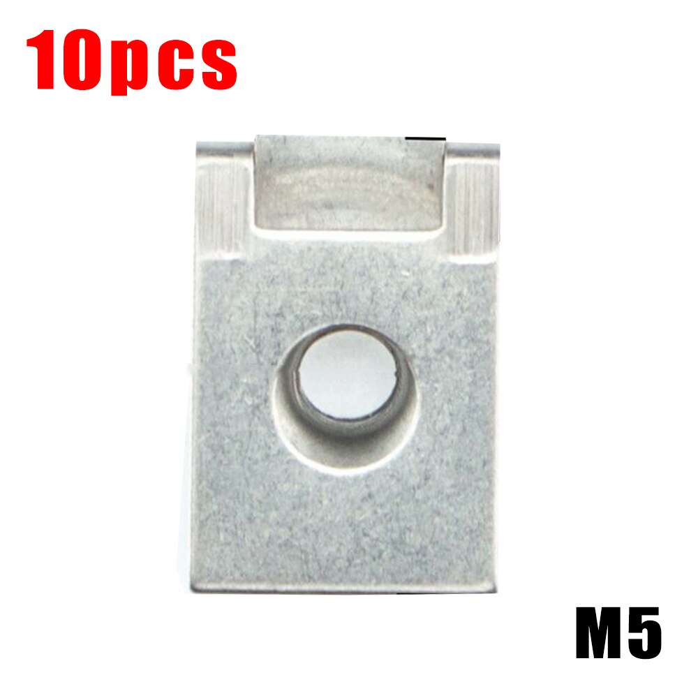 10/20/50Nuts Stainless Steel Clip U Spring Nuts M5 M6 Clips Fairing Panel Speed Chimney For Improved Spring Characteristic: M5 10pcs