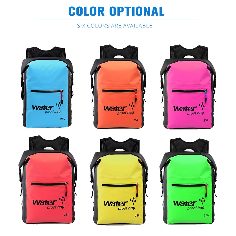 25L borsa da nuoto impermeabile per esterno zaino secchio sacco asciutto borsa di stoccaggio rafting sport kayak canoa borsa da palestra da viaggio 2021