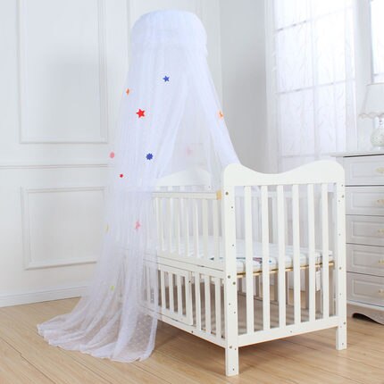 Luxury stand support Hung Dome crib mosquito net for baby bed,foldable crib mosquito mesh