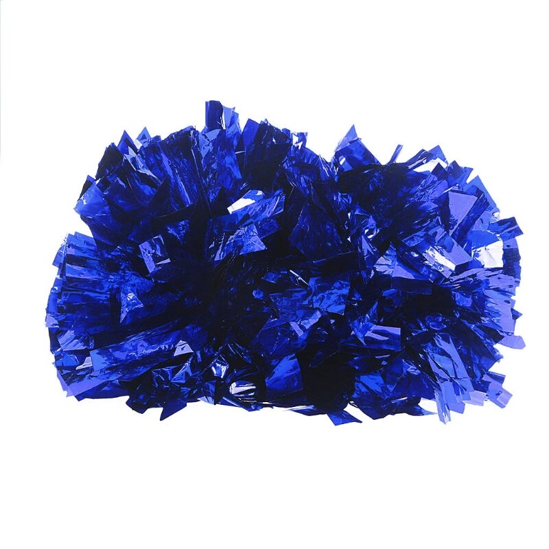 Handheld Pom Poms Cheerleader Cheerleading Cheer Dance Party Football Club Decor: Blue