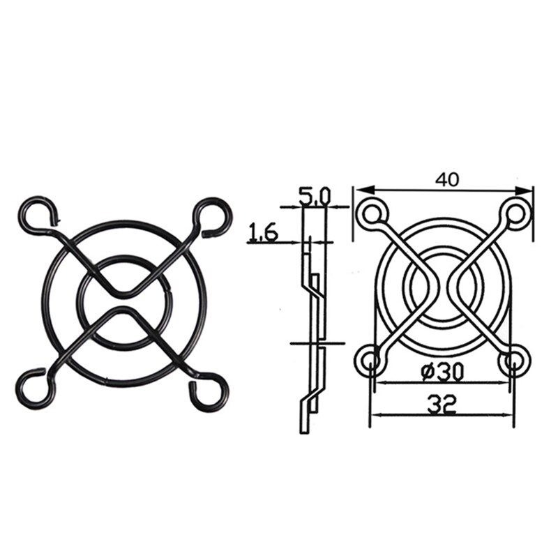 50PCS 4cm 40mm Black Metal Mesh Finger Guard Protective Net Fan Grill Computer Case Fan Grill