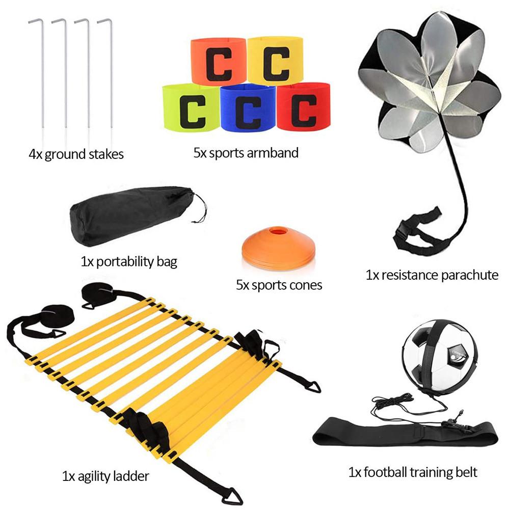 Sports Training Kit Speed Agility Ladder Multiple Purpose Training Set Resistance Parachute Exercise Equipment