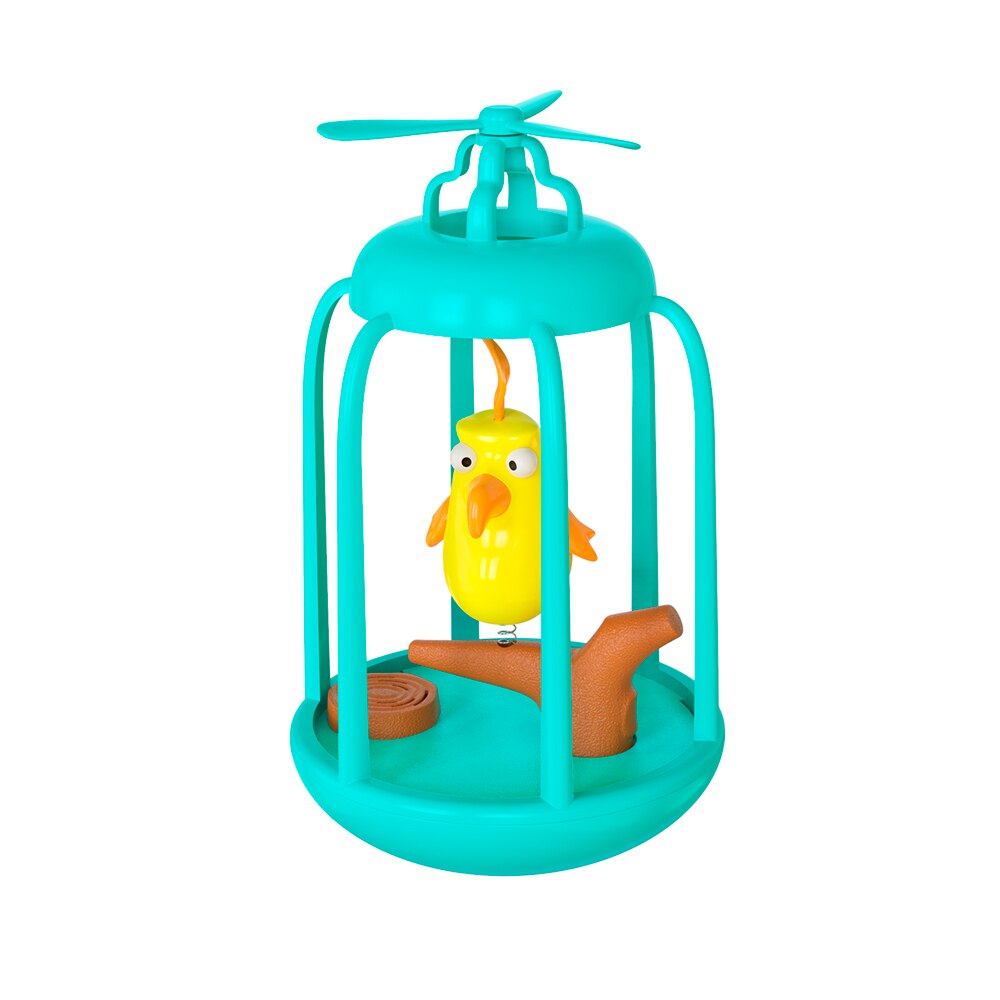 Cage à oiseaux couinants pour chat, jouet Original et amusant, gobelet pour chats et chatons, avec appels d&#39;oiseaux, balançoire Interactive, chasse, produits pour animaux de compagnie: Blue