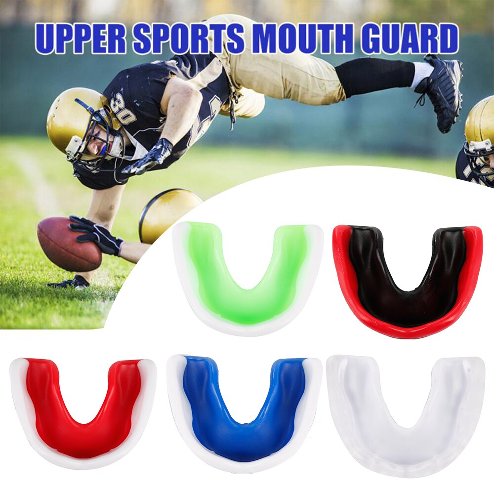 1Pcs Campagne Beschermende Mond Boksen Bretels Met Doos Tanden Protector Tand Brace Bescherming Basketbal Rugby Karate Tand Guard