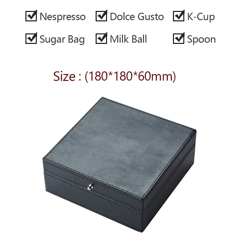 Boîte de rangement pour capsules de café en cuir hiinfusion Dolce gusto NESPRESSO k-cup capsule générale