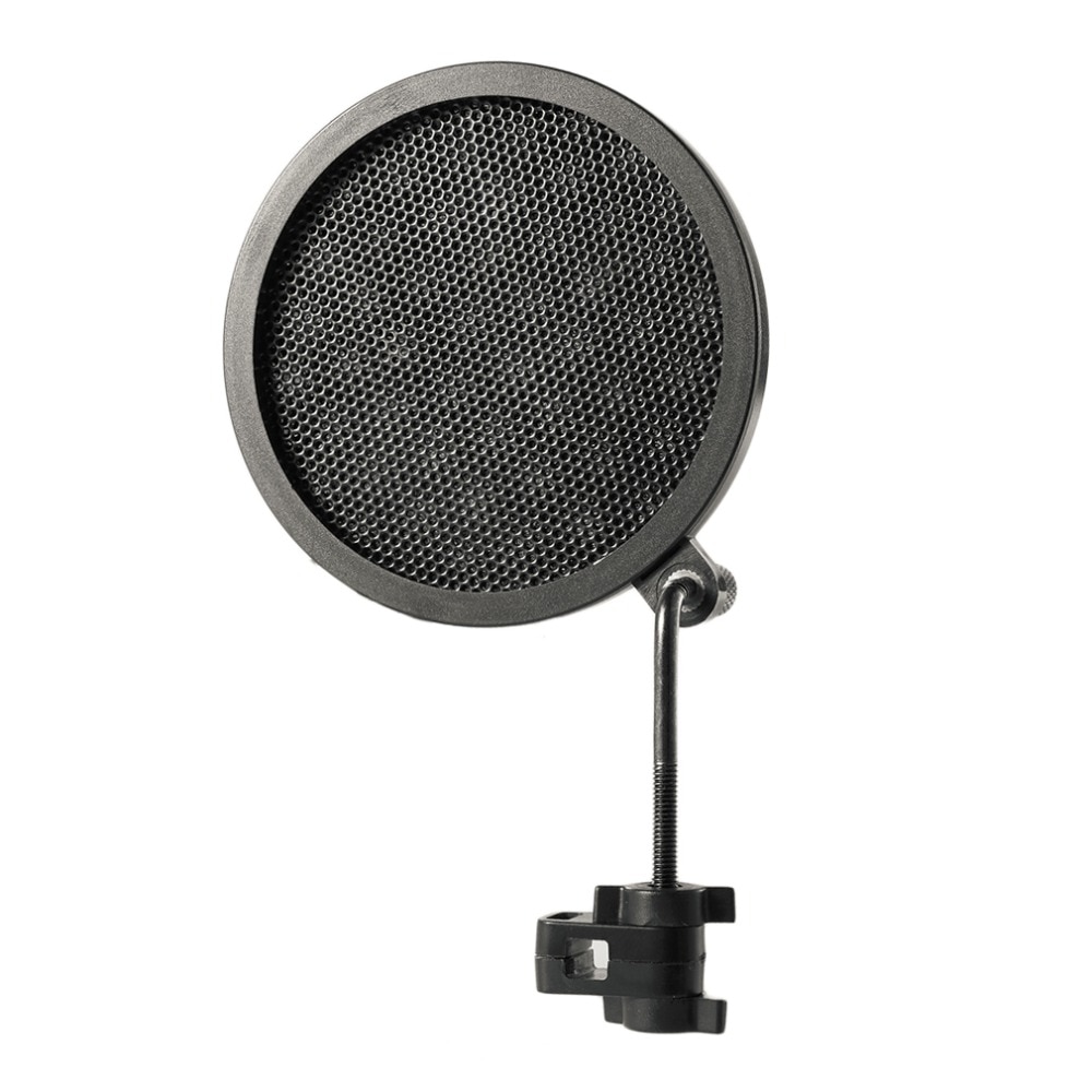 Double Layer Studio Microfoon Microfone Mic Wind Screen Filter/Swivel Mount/Masker Teruggeschrokken Voor Spreken Recording