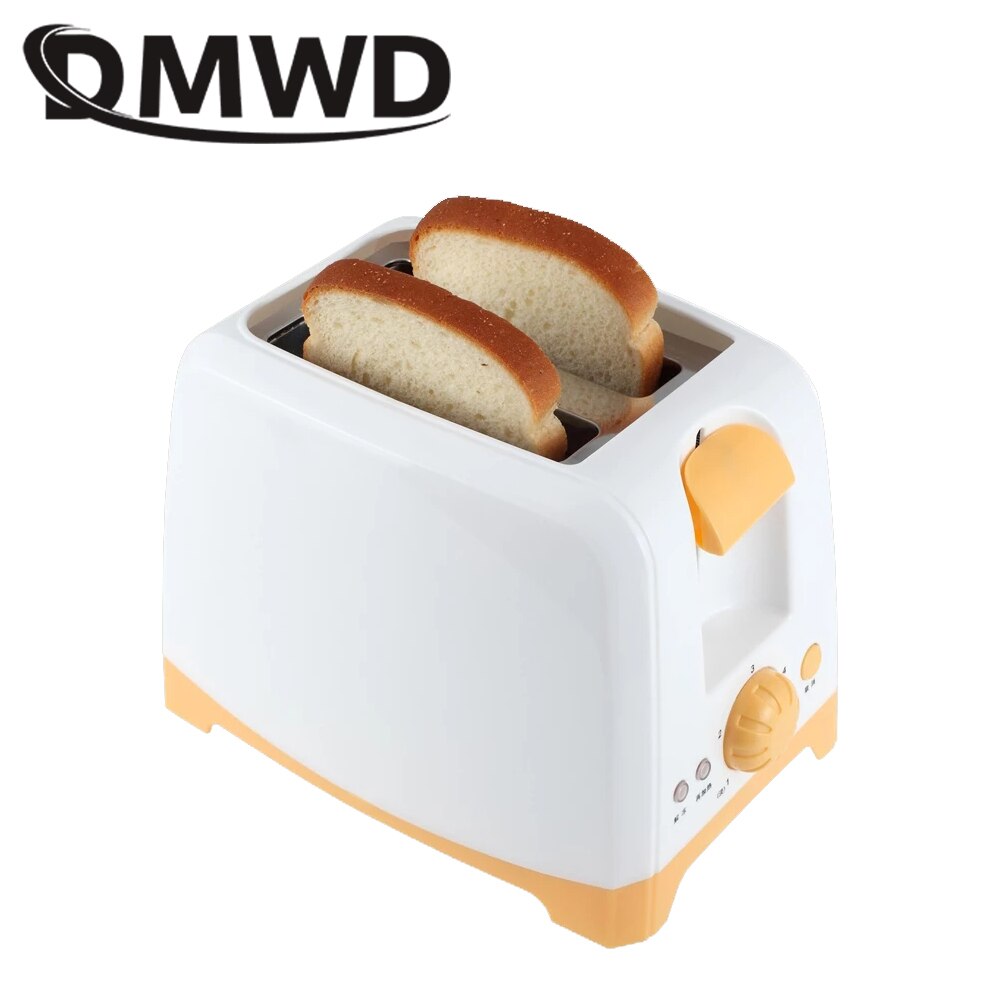 DMWD Automatic Bread Toaster Baking Toast Oven Cooker Electric Breakfast Machine 2 Slices Slot Multifunction Bread Maker EU Plug