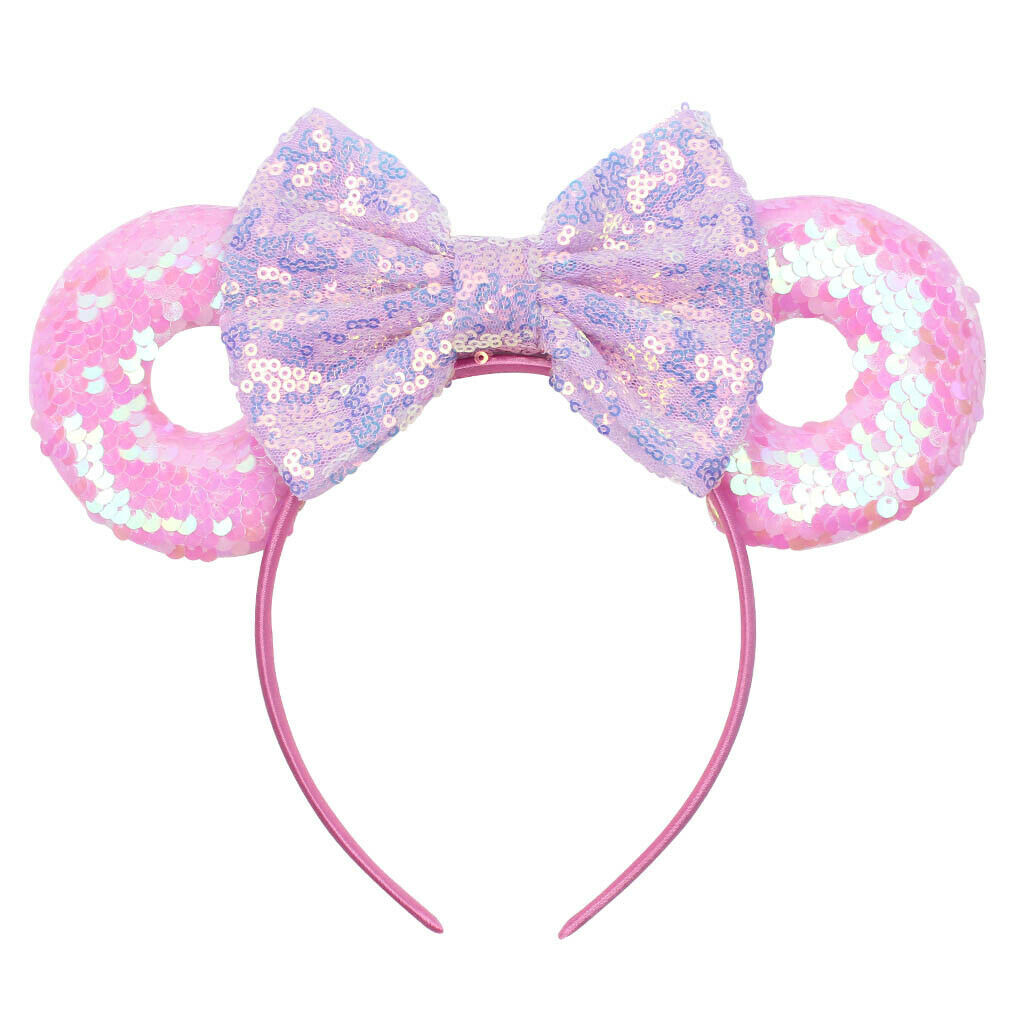 Meisje Kid Haar Hoepel Band Donut Muis Oren Boog Knoop Party Accessoires Hoofdband