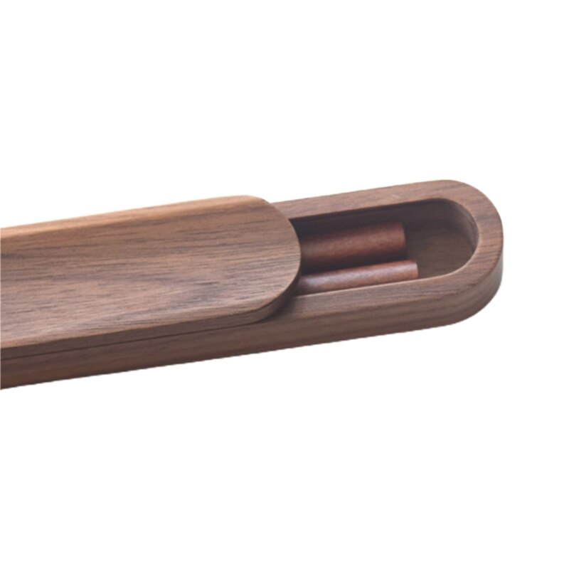 Black Walnut Wooden Chopstick Box Set Nonslip Chopstick Storage Case Portable Travel Chopstick Case Sushi Box